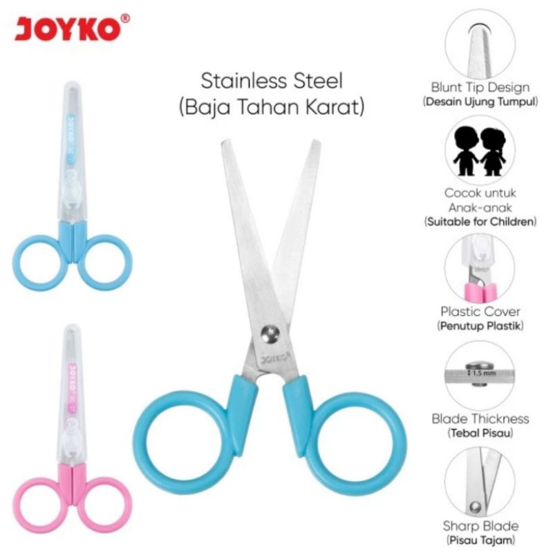 

Gunting fancy karakter S-21 + penutup / Gunting kertas biru, pink S-21 / Scissors fancy pink, biru S-21