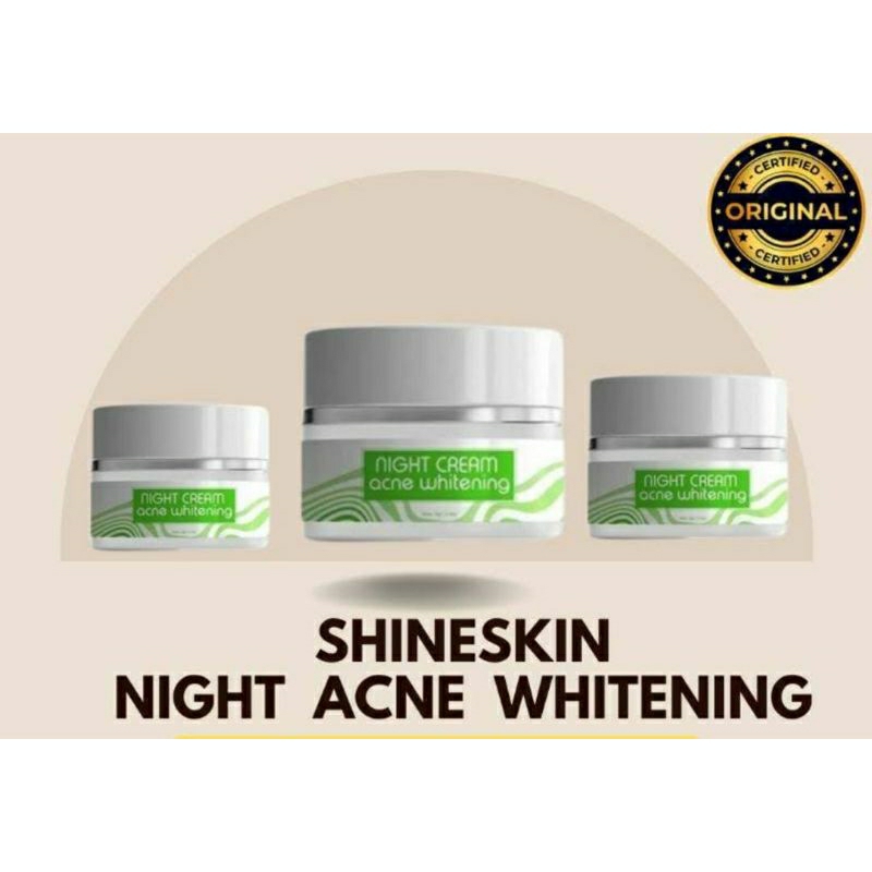 Night Cream Acne Shineskin Cream Malam Untuk Jerawat