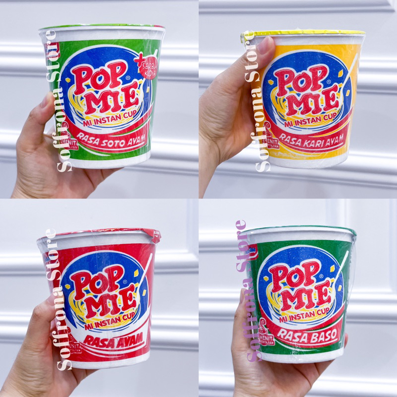 POP MIE CUP 75 G rasa soto / kari ayam / bakso / ayam harga per item mie instant