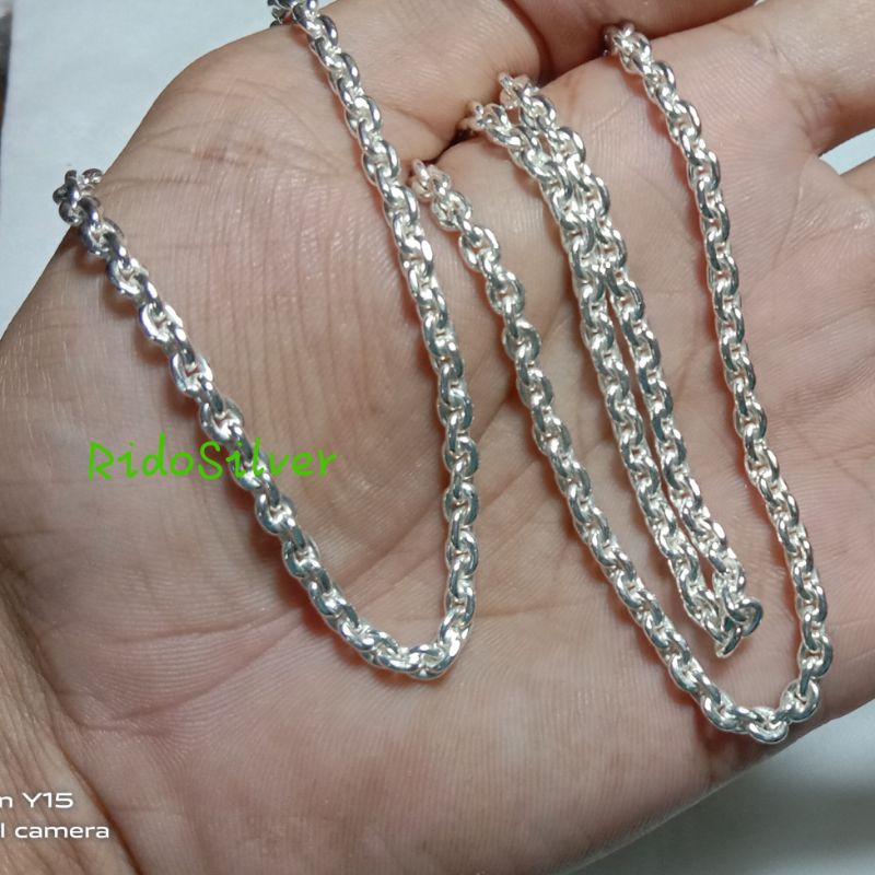 Kalung medan nori besar ( perak asli murni ) panjang 45 - 65 cm