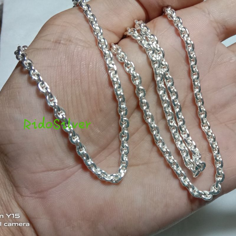 Kalung medan nori besar ( perak asli murni ) panjang 45 - 65 cm