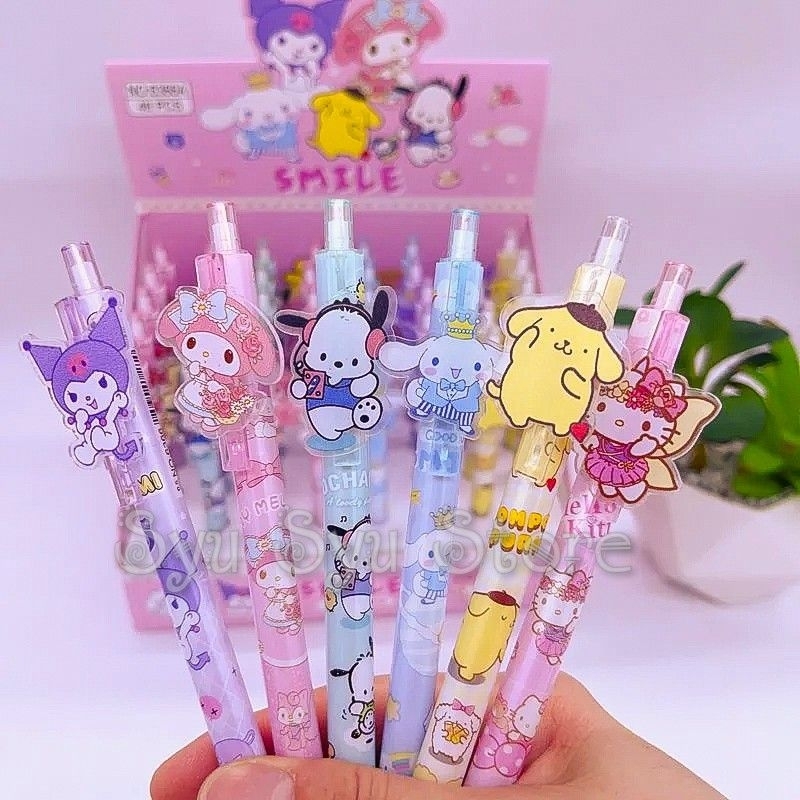 

Bolpen Pen Pulpen SMILE Kuromi My Melody Cinnamoroll Hello Kitty Pompompurin Pochacco