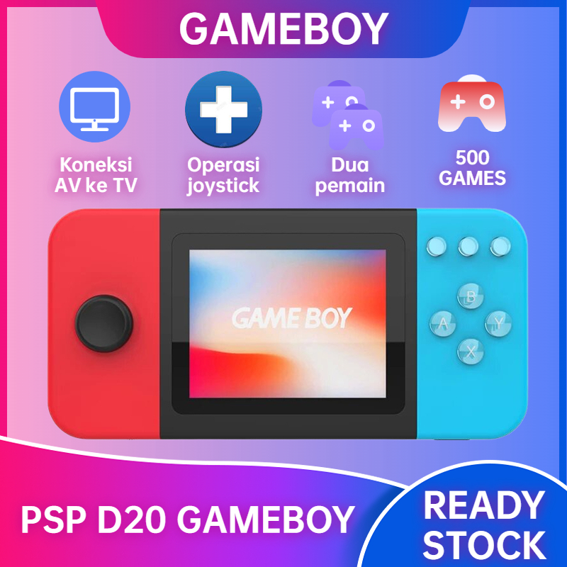 Gameboy console ⭐GARANSI 1 TAHUN//BISA COD⭐ Pegangan dukungan untuk 2 orang bermain pada saat yang sama gameboy advance  Dapat dihubungkan ke TV