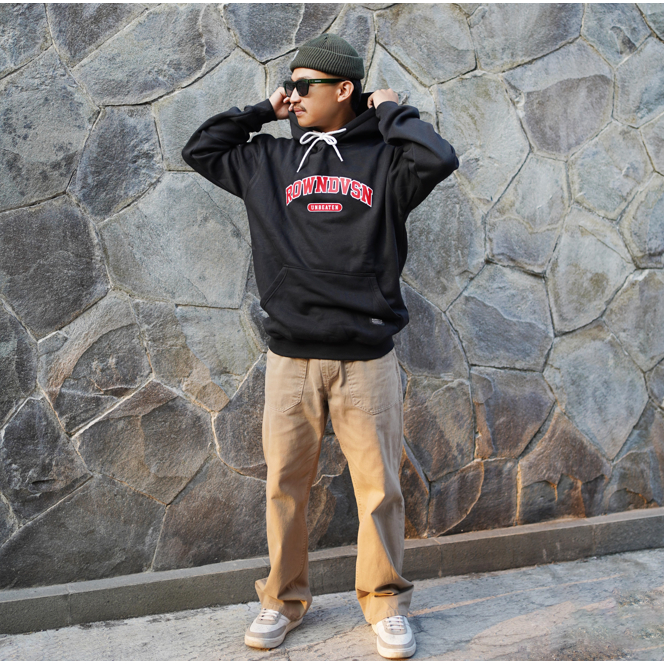 Rown dvsn Hoodie Black - Rown Division Pullover Hoodie Mortey Black - ST008