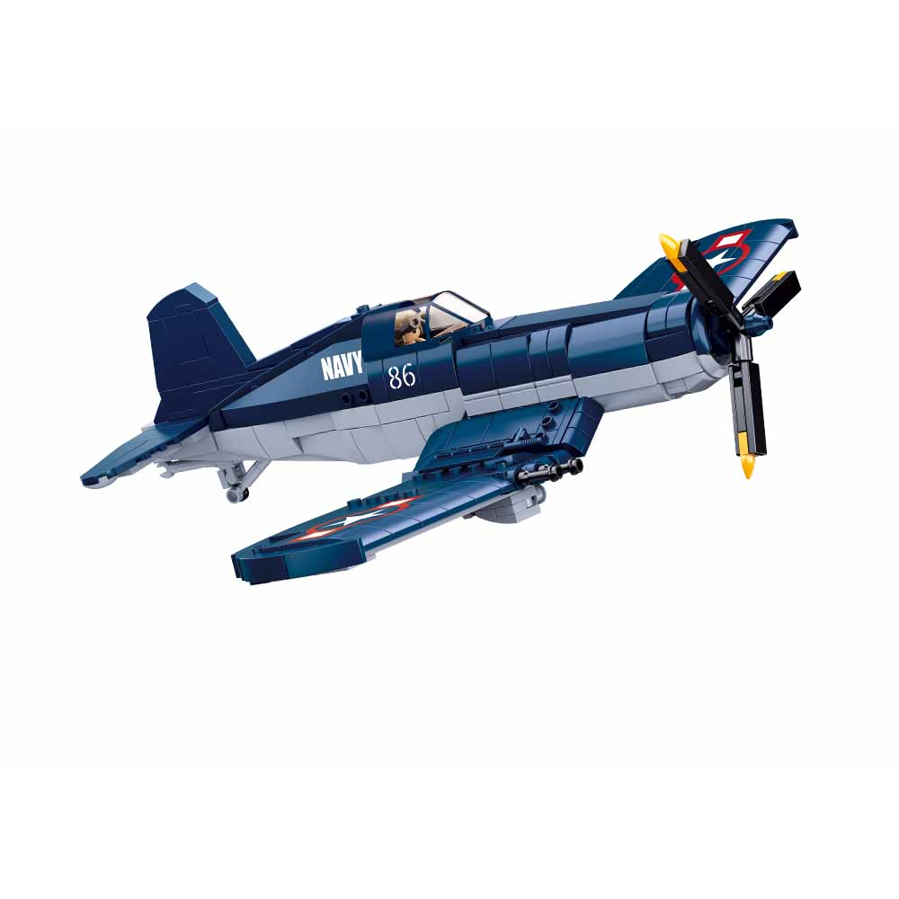 (AS) Mainan Sluban M38-B1109 WWII-F4U Fighter/Pesawat Tempur Ringan