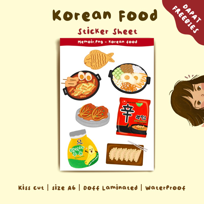 

Memoir.png Sticker Sheet A6 Korean Food