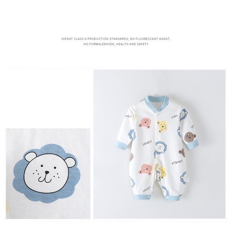 LKM367 Sleepsuit Romper Bayi Laki-laki / Perempuan Lengan Panjang Jumper [1KG 7PC] LITTLE KUMA