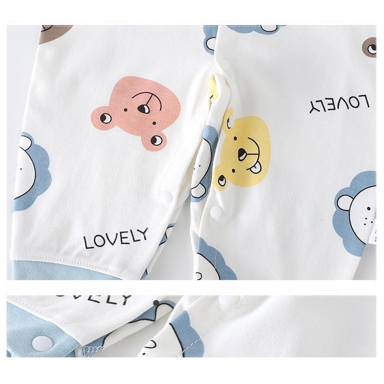 LKM367 Sleepsuit Romper Bayi Laki-laki / Perempuan Lengan Panjang Jumper [1KG 7PC] LITTLE KUMA