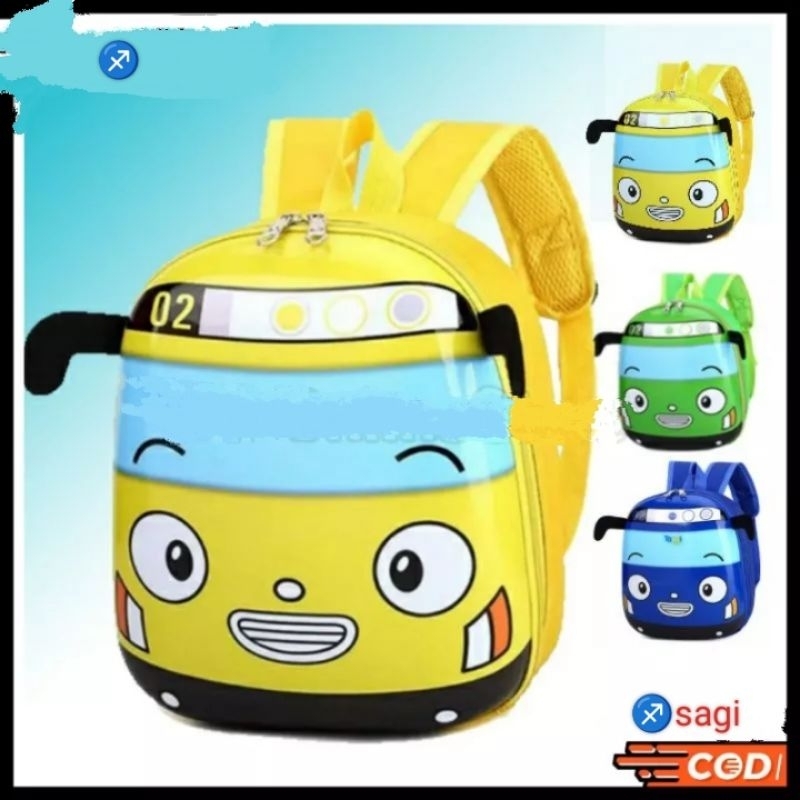 Tas Ransel Sekolah Anak Backpack Model Bus Tayo Murah - Tas Ransel Punggung Sandang Sekolah Motif Ka