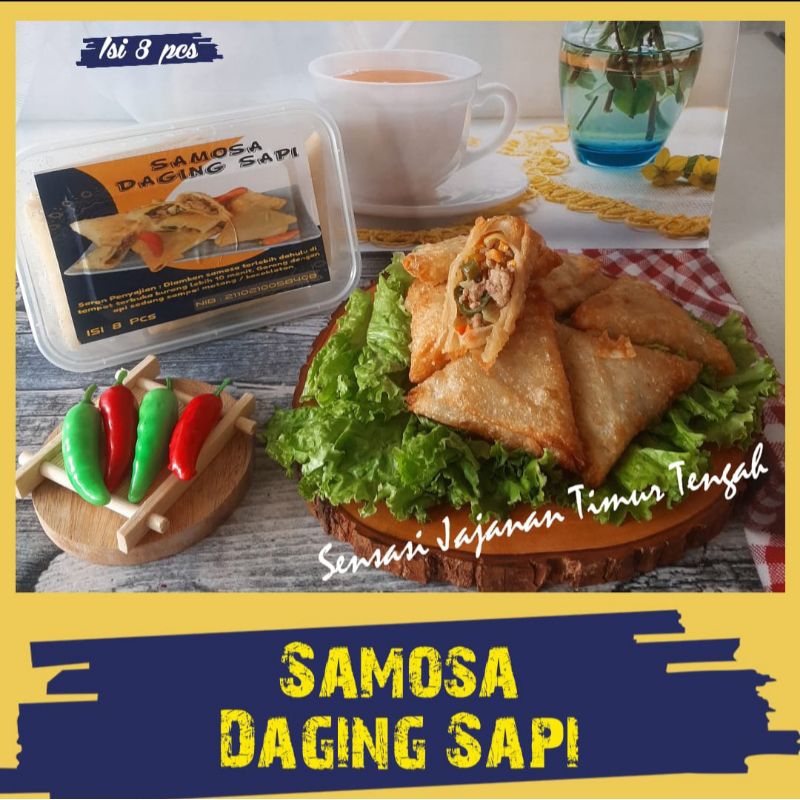 

Samosa Daging Sapi Hidangan Timur Tengah Isi 8