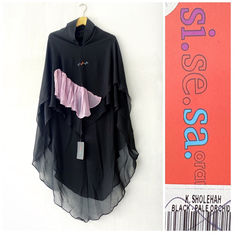 sisesa khimar sholeha Black purple sale