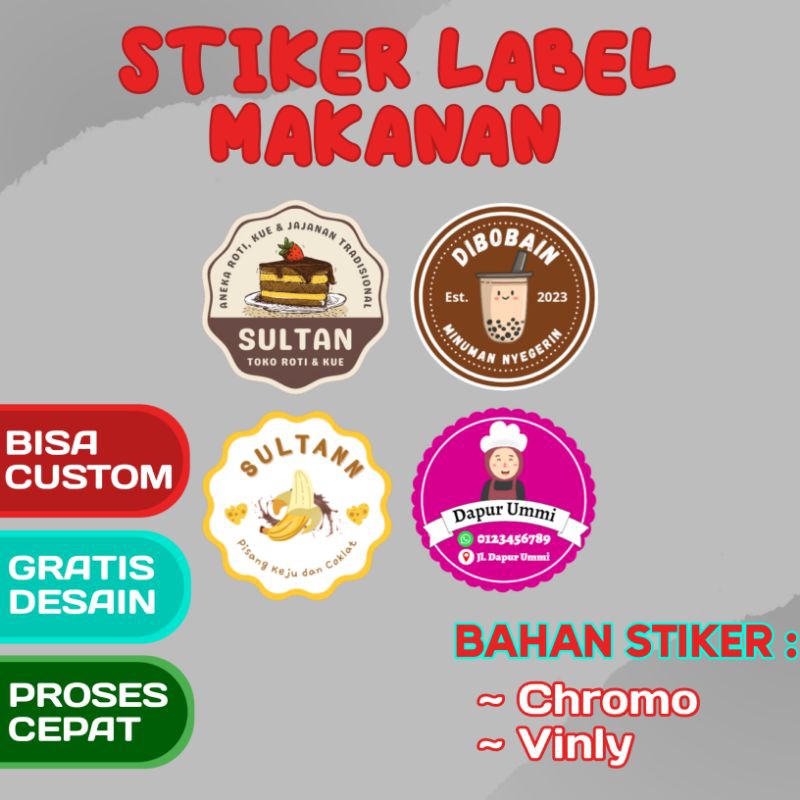 

CETAK STIKER LABEL MAKANAN/STIKER CUSTOM
