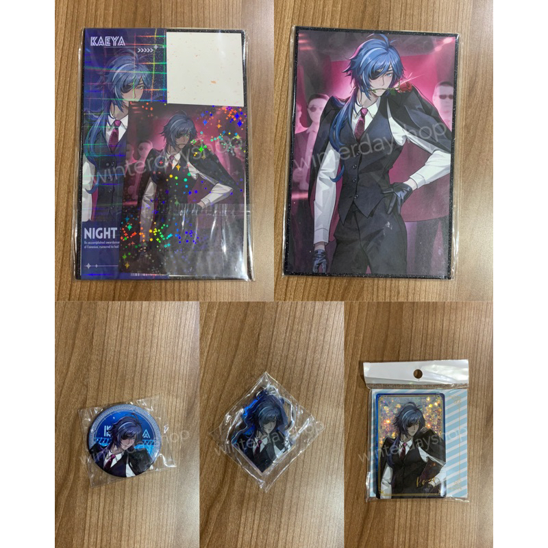 Genshin Kaeya Fanmerch Laser Ticket Shikishiki Keychain Acrylic Mahjong Postcard Badge