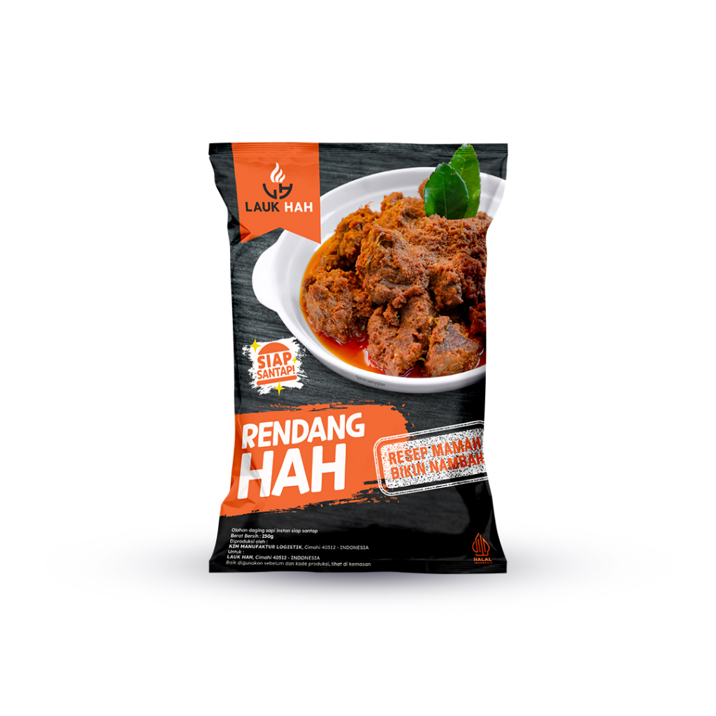 

LAUK HAH Rendang 100% asli daging sapi instan halal (250gr)