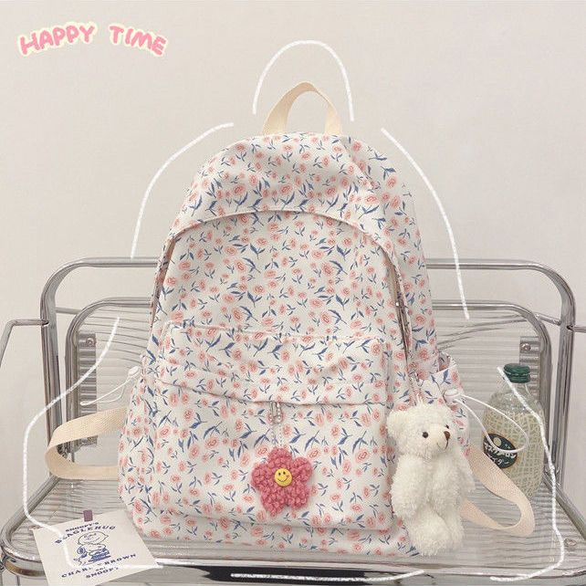 [TOSERBA8889] RANSEL WANITA IMPORT FREE GANTUNGAN/TAS WANITA/TAS SEKOLAH AESTHETIC STYLE KOREA