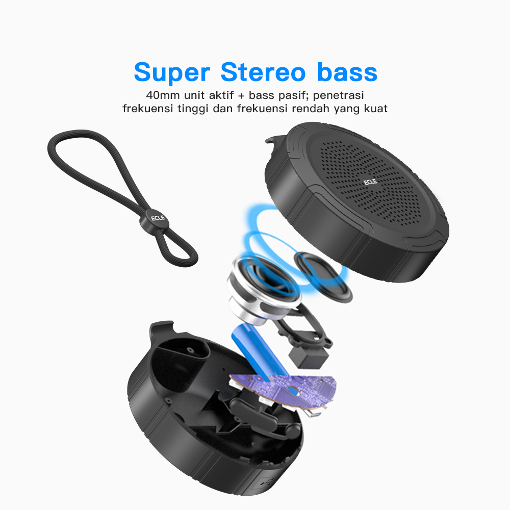 Speaker Bluetooth 5.0 Wireless Music Portable Round Speaker Surround Sound HIFI Stereo