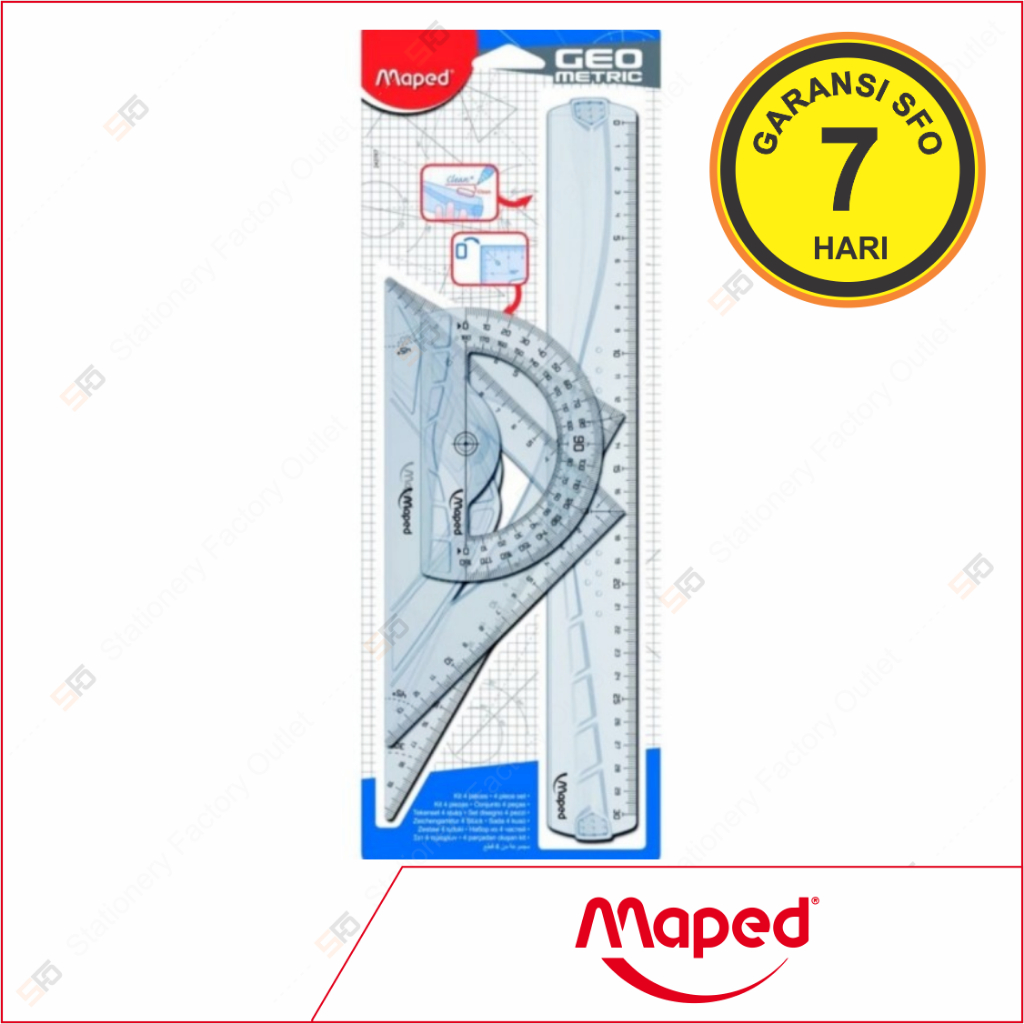 

Paket Penggaris Maped Geometric 30cm - SFO Semarang Official