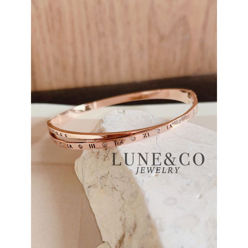 Gelang Bangle Slim Motif Romawi