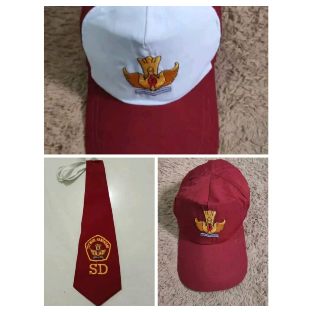 TOPI SD //TOPI SEKOLAH SD MERAH DAN PUTIH//DASI SD