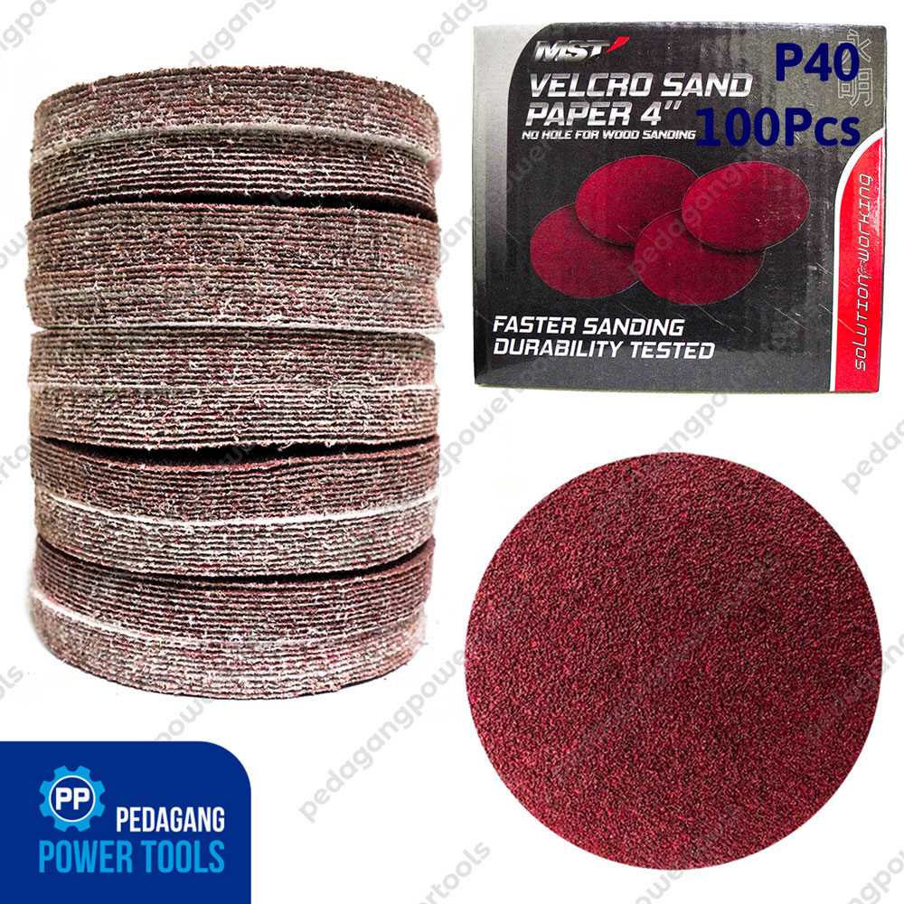 MST 100 PC NO. 40 AMPLAS BULAT TEMPEL MATA GERINDA DISC 4 INCH