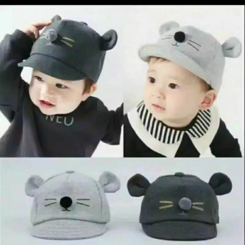 Topi Fashion Anak Topi Lucu Motif Kucing Topi Baseball