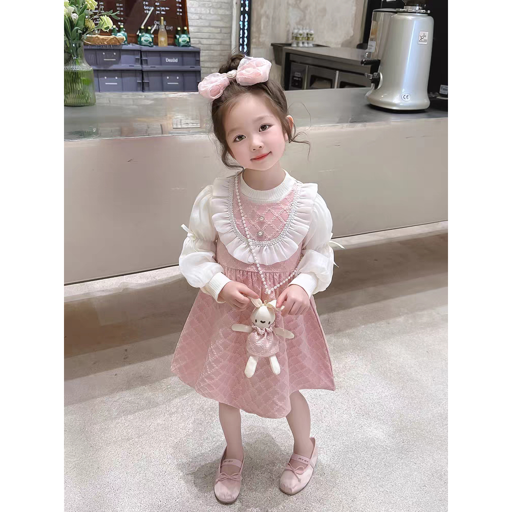 [ FREE Acc ] 1-5 Tahun | Dress jhou shin  -  Dres import Korean Style Drees Casual Dress Anak Perempuan - BabyCinnamon