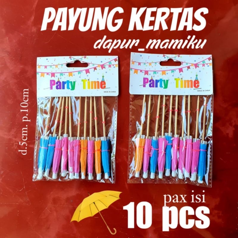 DAPURMAMIKU ( Topper Payung Kertas ) Mainan Hiasan Cake Payung Topper Hiasan toys mainan gelas ice cream