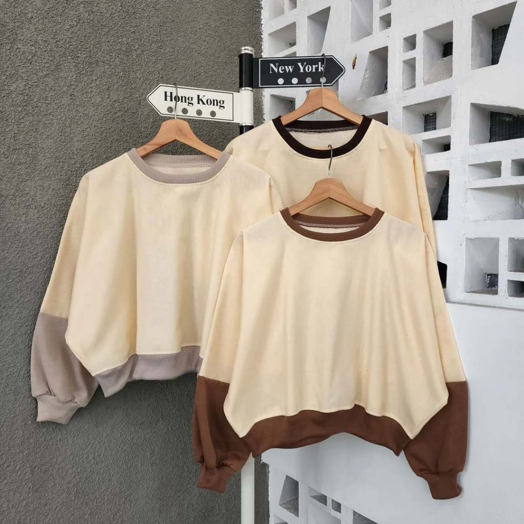 Hoodie wanita BATWINGGO JPN  SWEATER BAHAN FLEECE LD 110 CM PB 57 CM Sweater wanita korean style hoodie wanita terbaru 2023 Baju crop top jumbo