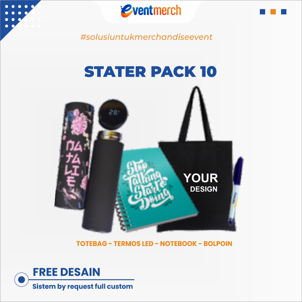 

[TERMURAH DI JOGJA] PAKET SEMINAR KIT ACARA - GIFTSET - STATER PACK 10 BY EVENTMERCH