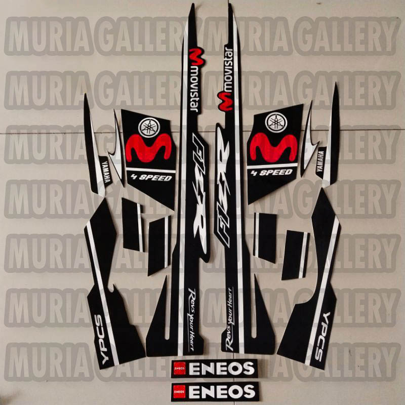 striping stiker sticker Yamaha fiz r fizr movistar hitam standar berkualitas