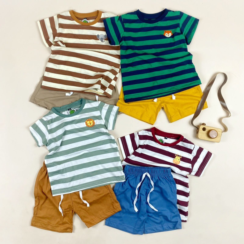 LINSKY BABY - Blom Set Setelan Anak Stripe