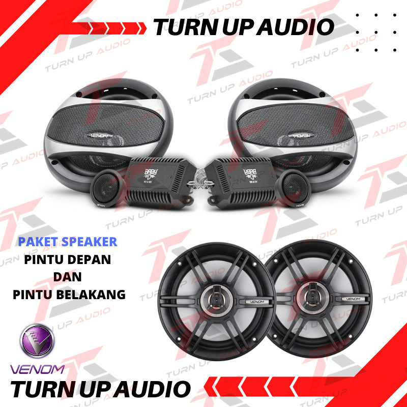 Paket audio venom baby diablo split coaxial speaker pintu ORIGINAL venom speaker pintu depan + belak
