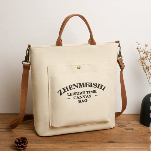 MARDIBAG IMPORT - ZCJ3824 Tas Tangan Kanvas Wanita Impor Premium Tas Selempang Besar Wanita Import