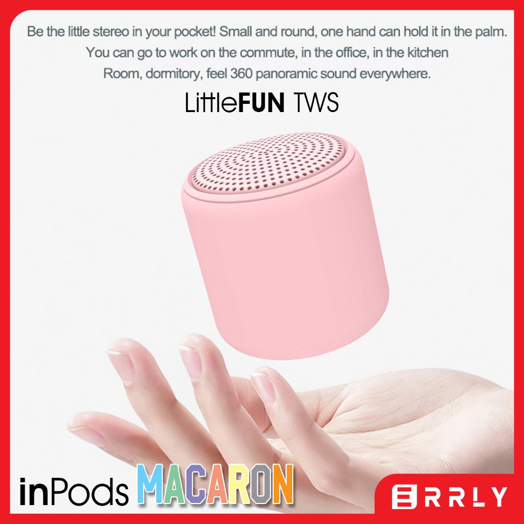 Speaker Bluetooh Mini INPODS Macaron  i12 LIttle fun Musix BOX TWS 2in1 Stereo High Quality