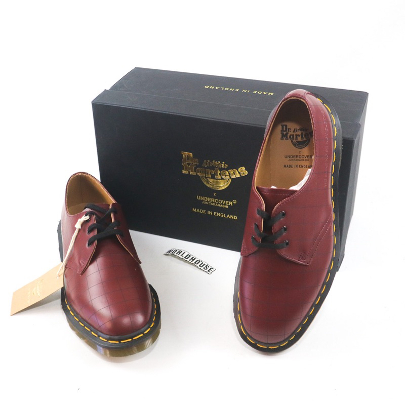 Dr martens 1461 x undercover cherry red smooth made in england 3 eye