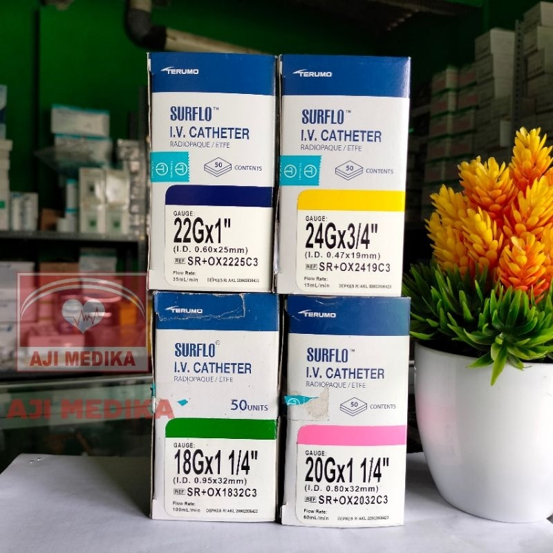 Surflo i.v catheter 18g 20g 22g 24g Terumo
