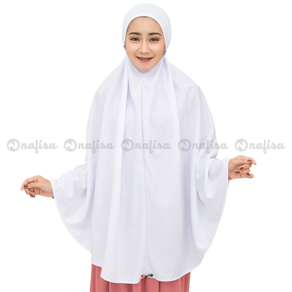 Jilbab Nafisa At Home JUMBO |  SUPER JUMBO  | khimar instan non pet syari | hijab instan Bergo | Ker