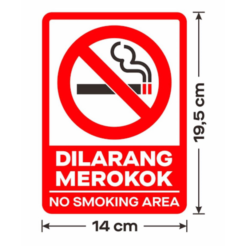 

Sticker cutting Dilarang Merokok