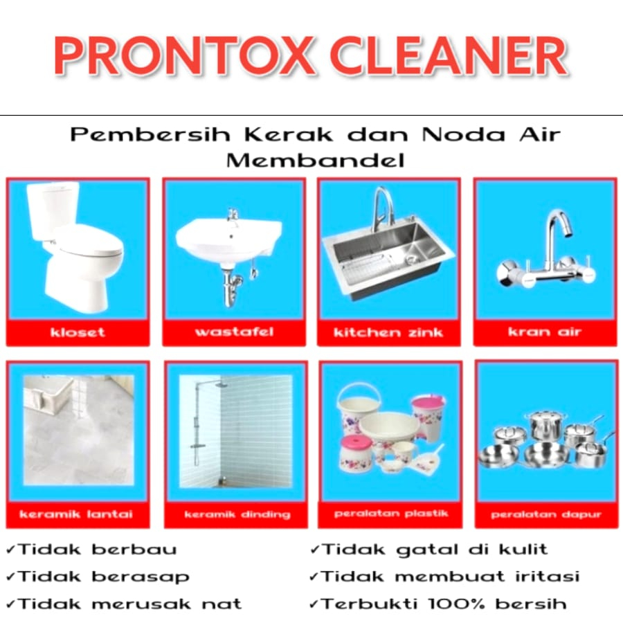 PRONTOX CLEANER Pembersih Closet WC Kamar Mandi Pembersih Kerak yang Menahun Kemasan 500ML