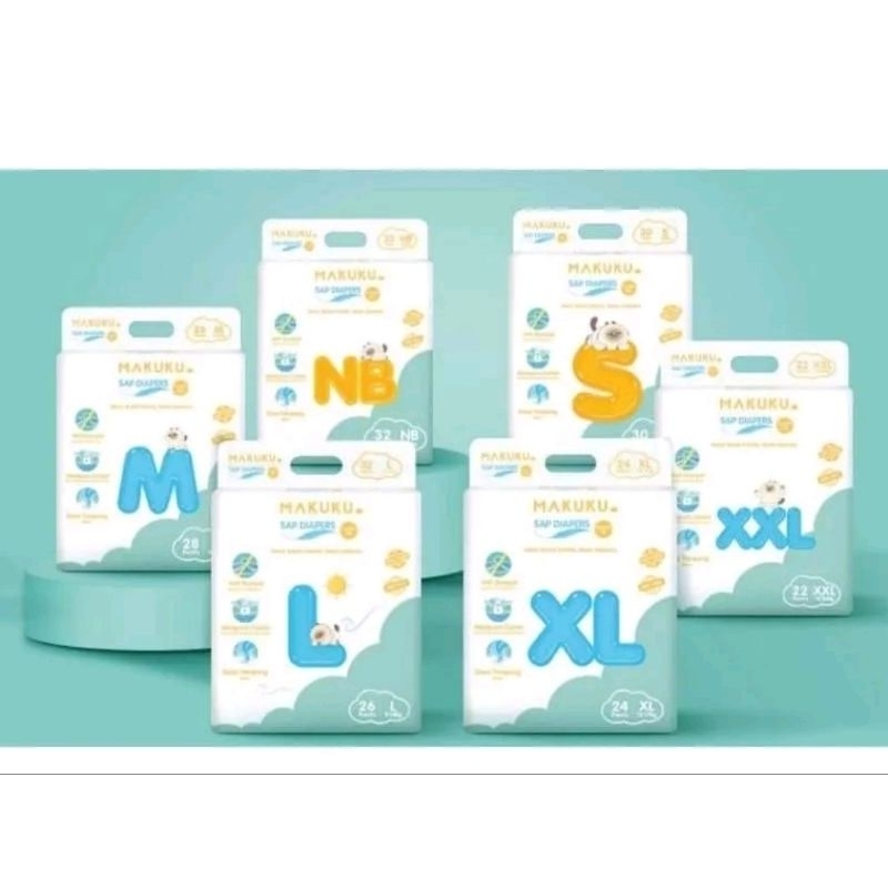 Makuku Comfort Fit SAP Diapers Pants M28 L26 XL24 XXL22