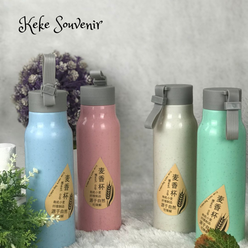 Termurah 1 Pcs Botol Minum Kaca Jerami Tumblr 420 Ml | Tumblr Murah | Souvenir Botol | Botol Murah