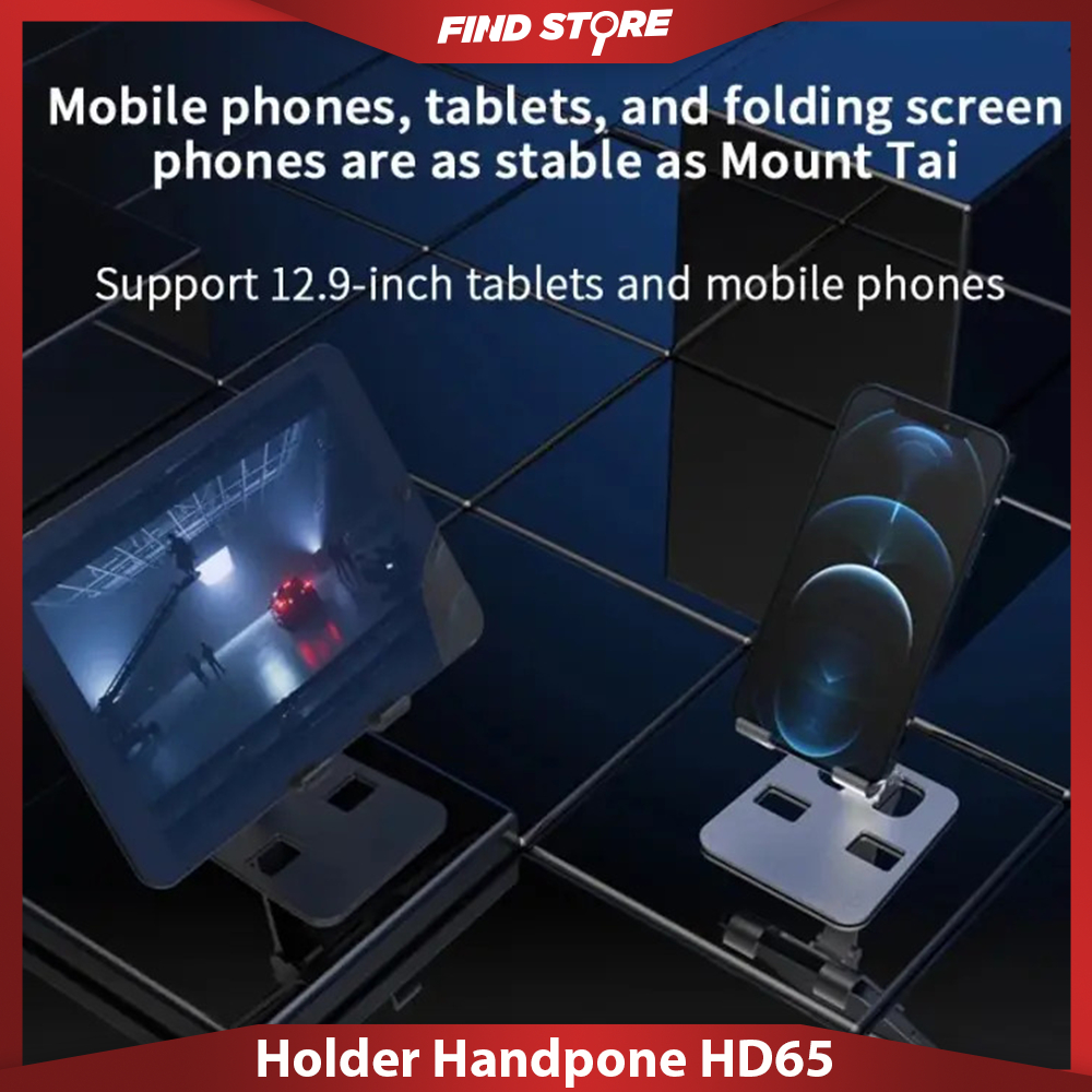 Holder HP Stand Phone Meja Besi Penyangga Handphone Multifungsi HD65