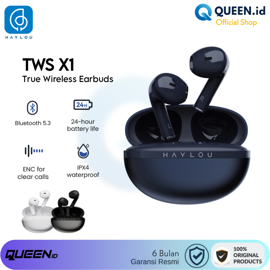 Haylou X1 2023 TWS True Wireless Earbuds Headset Bluetooth 5.3 App ENC