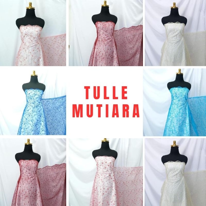 KAIN TILE MUTIARA / MUTIARA GLITTER / TILE GLITTER MUTIARA / TILE MOTIF KOMBINASI KEBAYA BROKAT MAXM