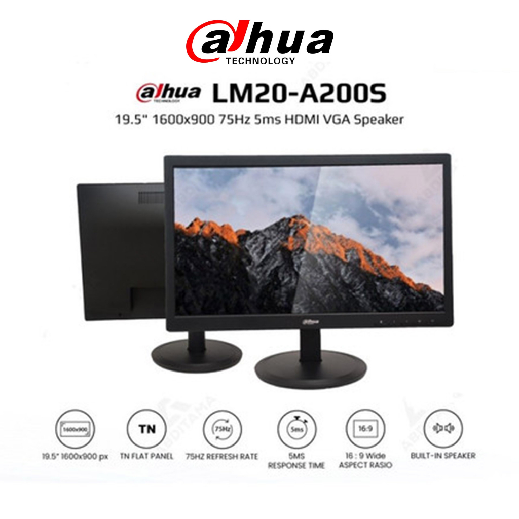 MONITOR LED 20 INCH DH-LM20-A200S HD SPEAKER