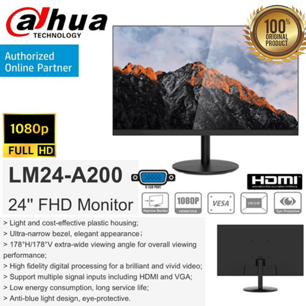 MONITOR LED 24 INCH DH-LM24-B200S FULL HD SPEAKER