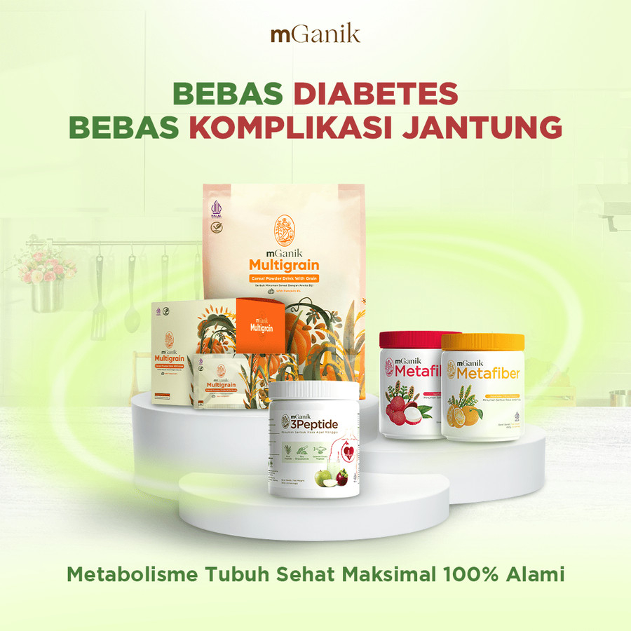 Bundling mGanik 3Peptide 330g + mGanik Metafiber 450gr Paket Kesehatan