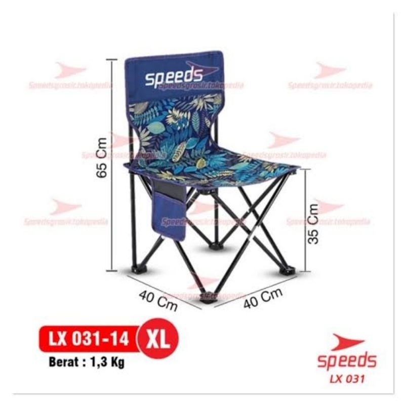 Kursi Lipat Portable Camping Speeds/Pxton Ukuran XL