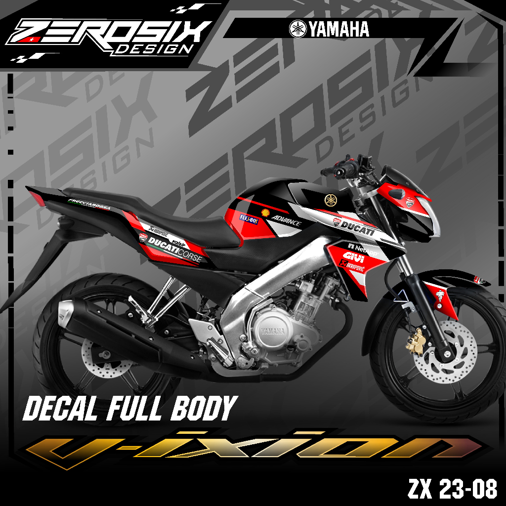 Decal Sticker Fullbody Motor Vixion Lightning - Vixion Old - Vixion NVA - Stiker Motor Vixion Fullbo