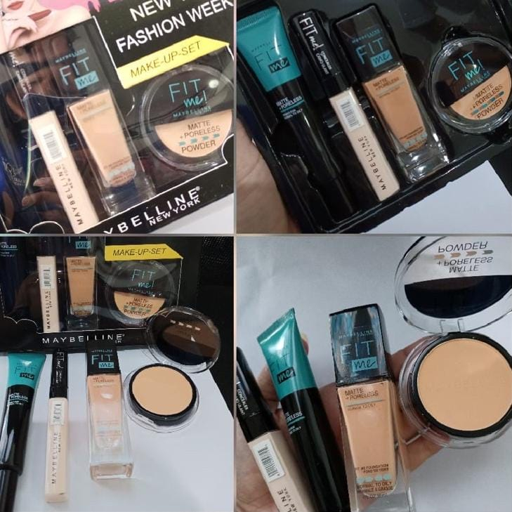 Paket MakeUp Maybelline Fit Me 4in1 + Contour DNM Foundation